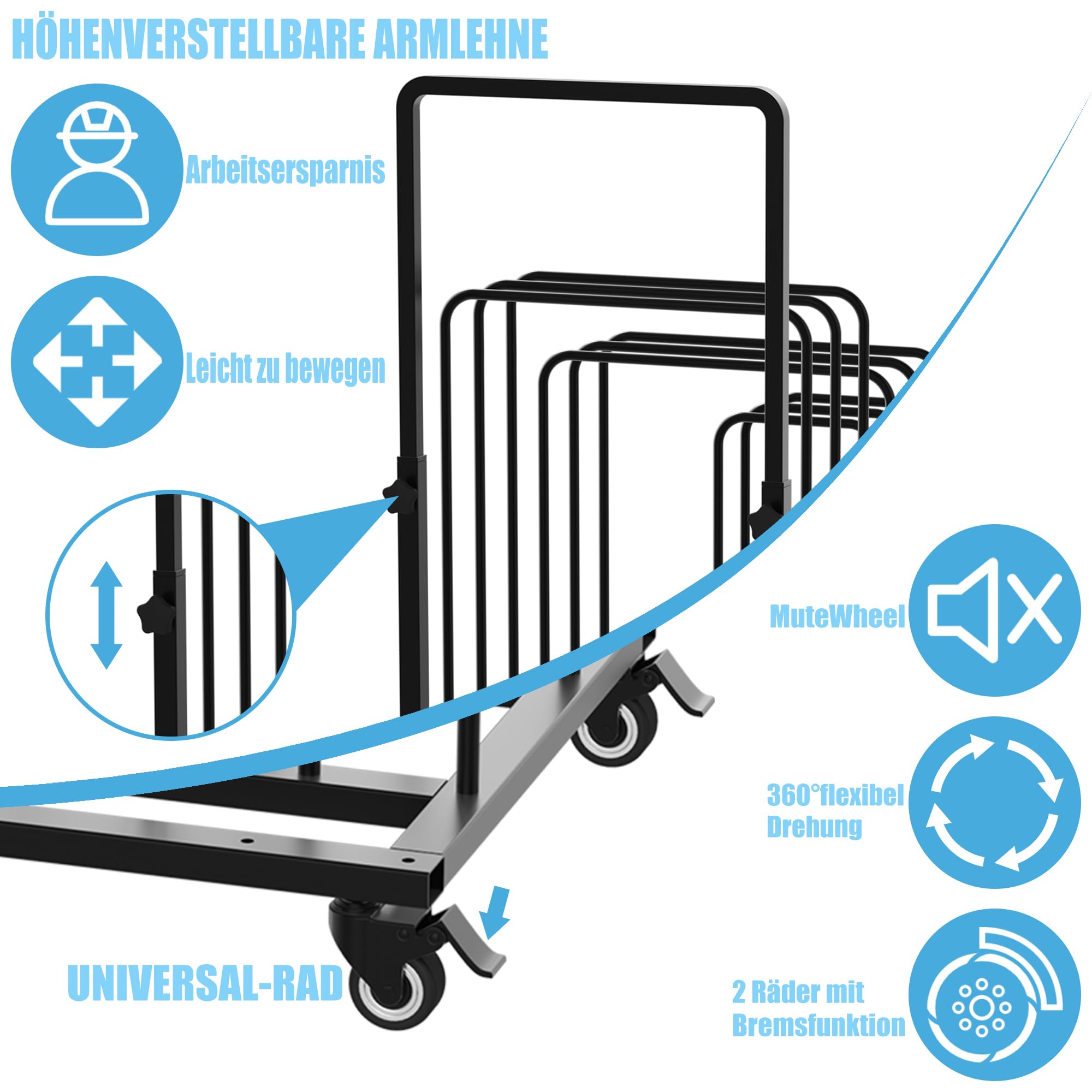 uyoyous Mobiler künstlicher Trockenständer 100 x 80 x 45 cm Einstellbarer Intervall-Wäscheständer mit Rollen und Bremse, geeignet für Kunsttücher und Kunstwerke