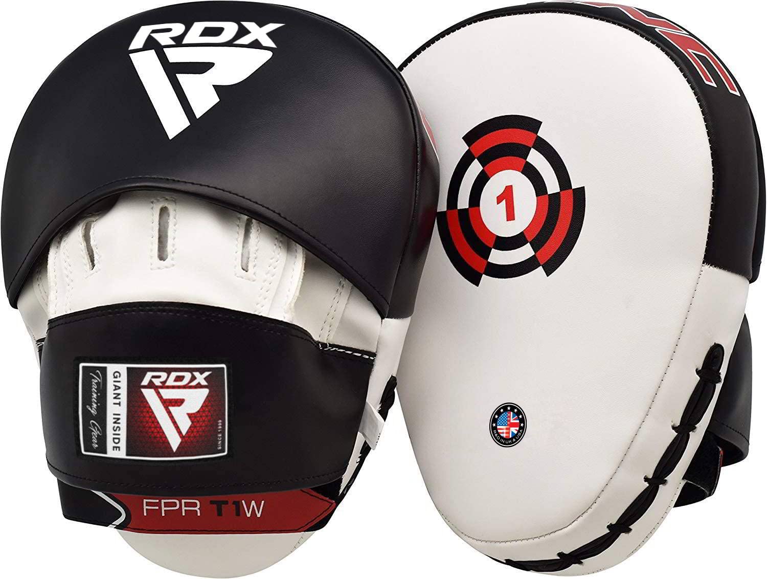 RDX Maya Hide Cuero Curvadas Boxing Pads Gancho Jab Patada Almohadilla Kick Boxing Sparring