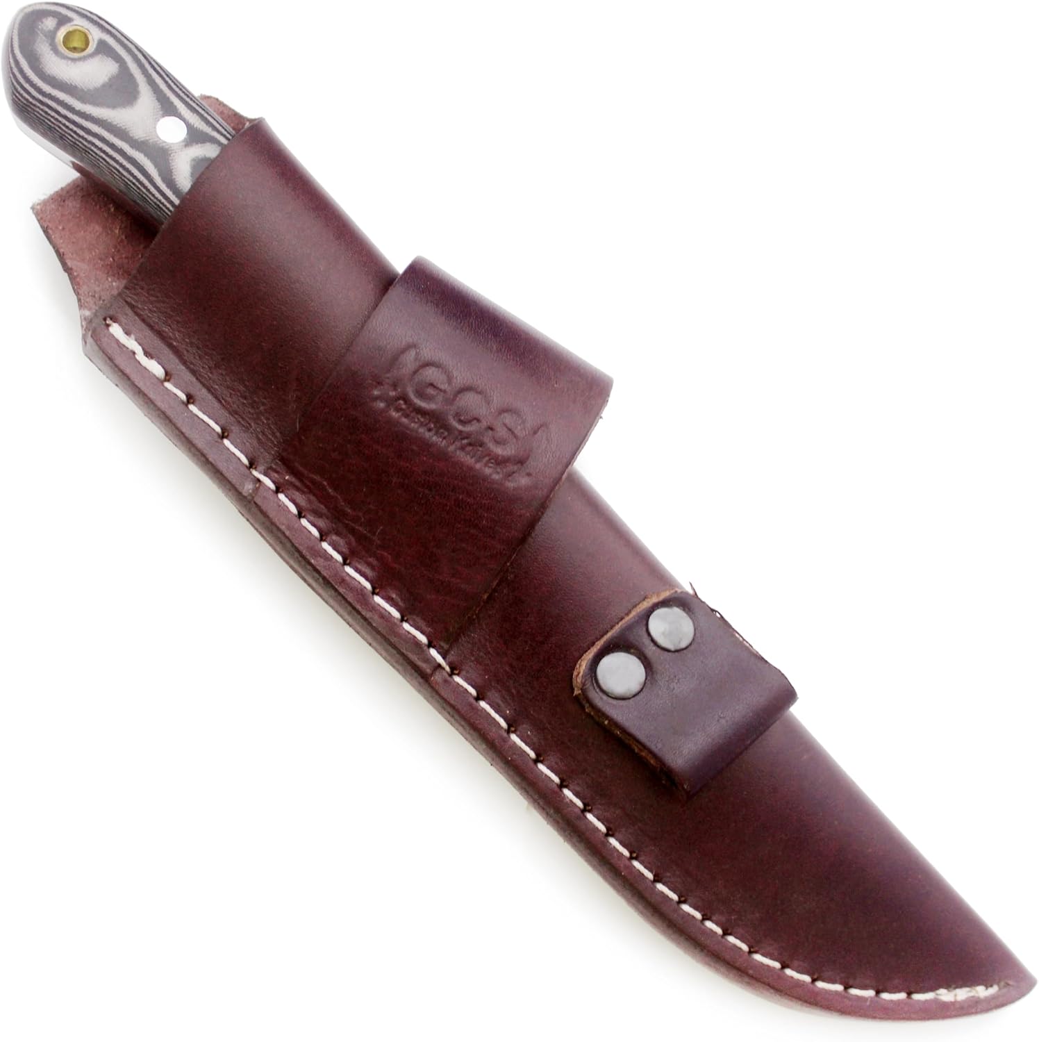 GCS Handmade Micarta Handle D2 Tool Steel Tactical Hunting Knife with leather sheath Full tang blade designed for Hunting & EDC GCS 307