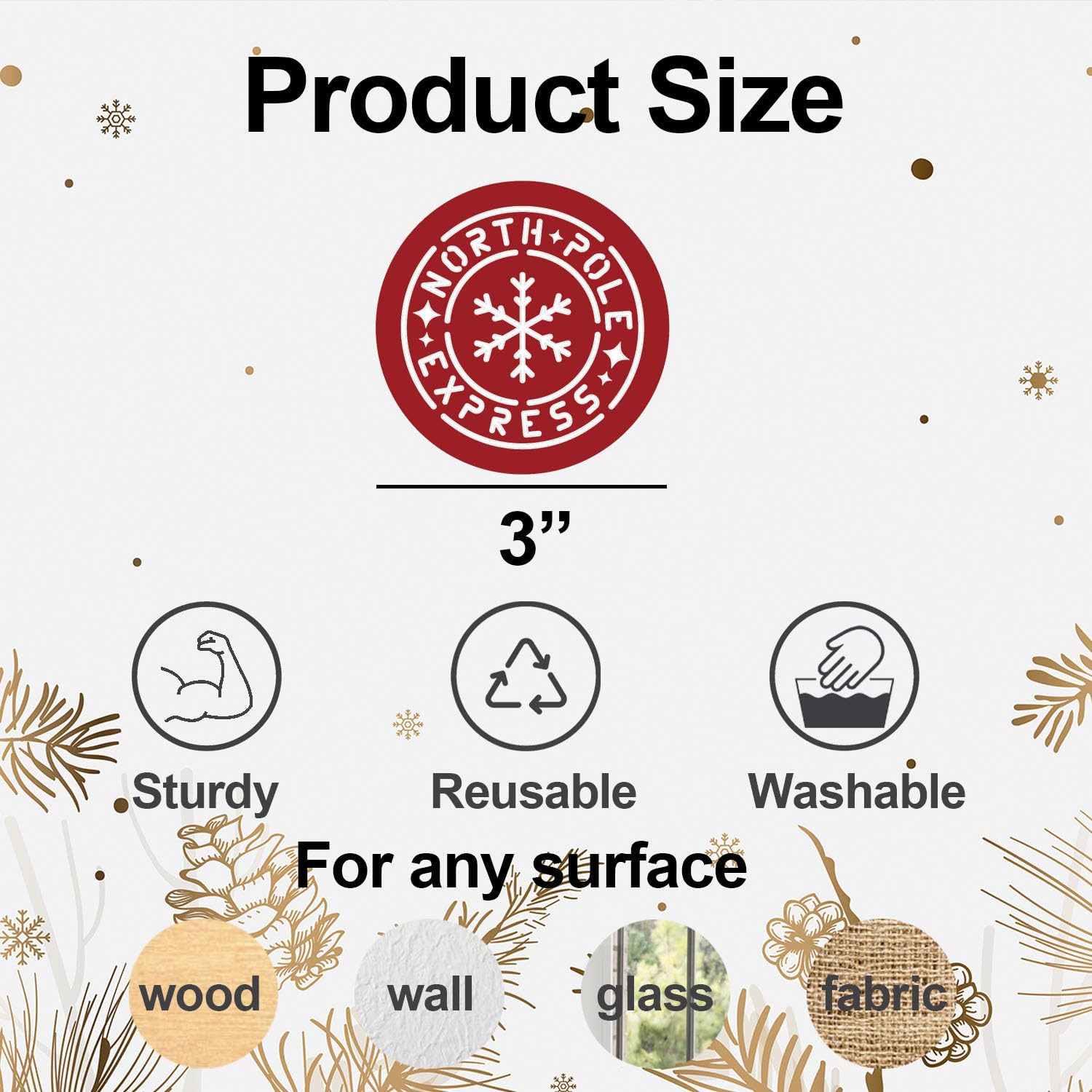 Plantillas pequeñas de Navidad para pintar de 3 pulgadas, plantilla de Navidad para manualidades, plantillas de dibujo reutilizables para pintar en bandeja de madera, bandeja de nivel de rebanadas,