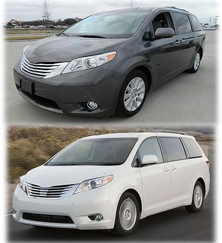 Miniatura 5 de Paquete de 2 faros delanteros de repuesto para Sienna 2011-2013 con lente transparente halógena para el lado del pasajero y del conductor