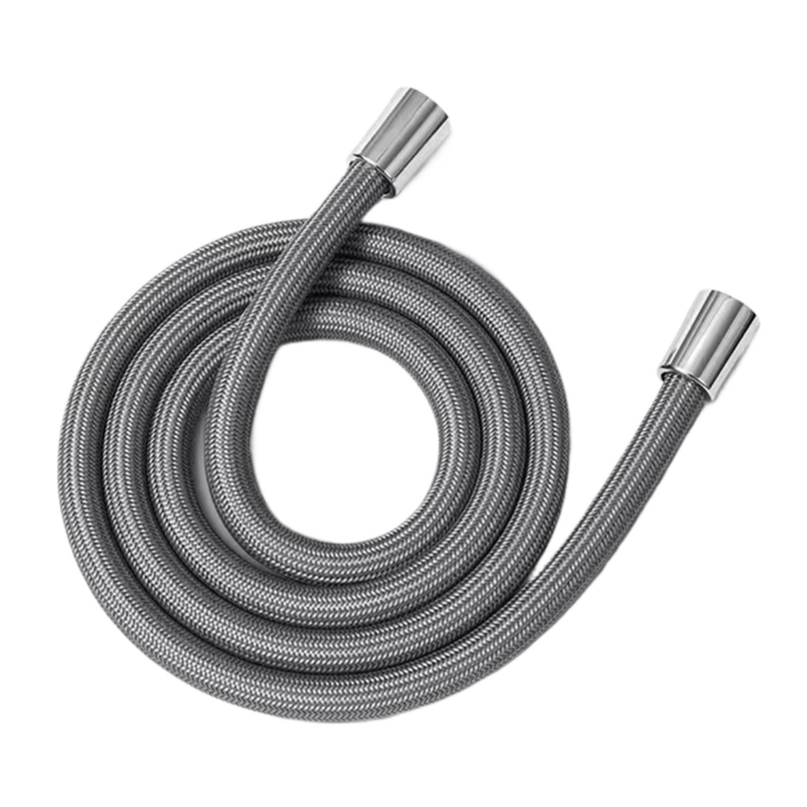Manguera Ducha Manguera de ducha mano antibobinado 1,5/2M Para Baño | Tubo flexible Tubo de nailon for baño con interfaz universal de alta presión(Grey,2.0M)
