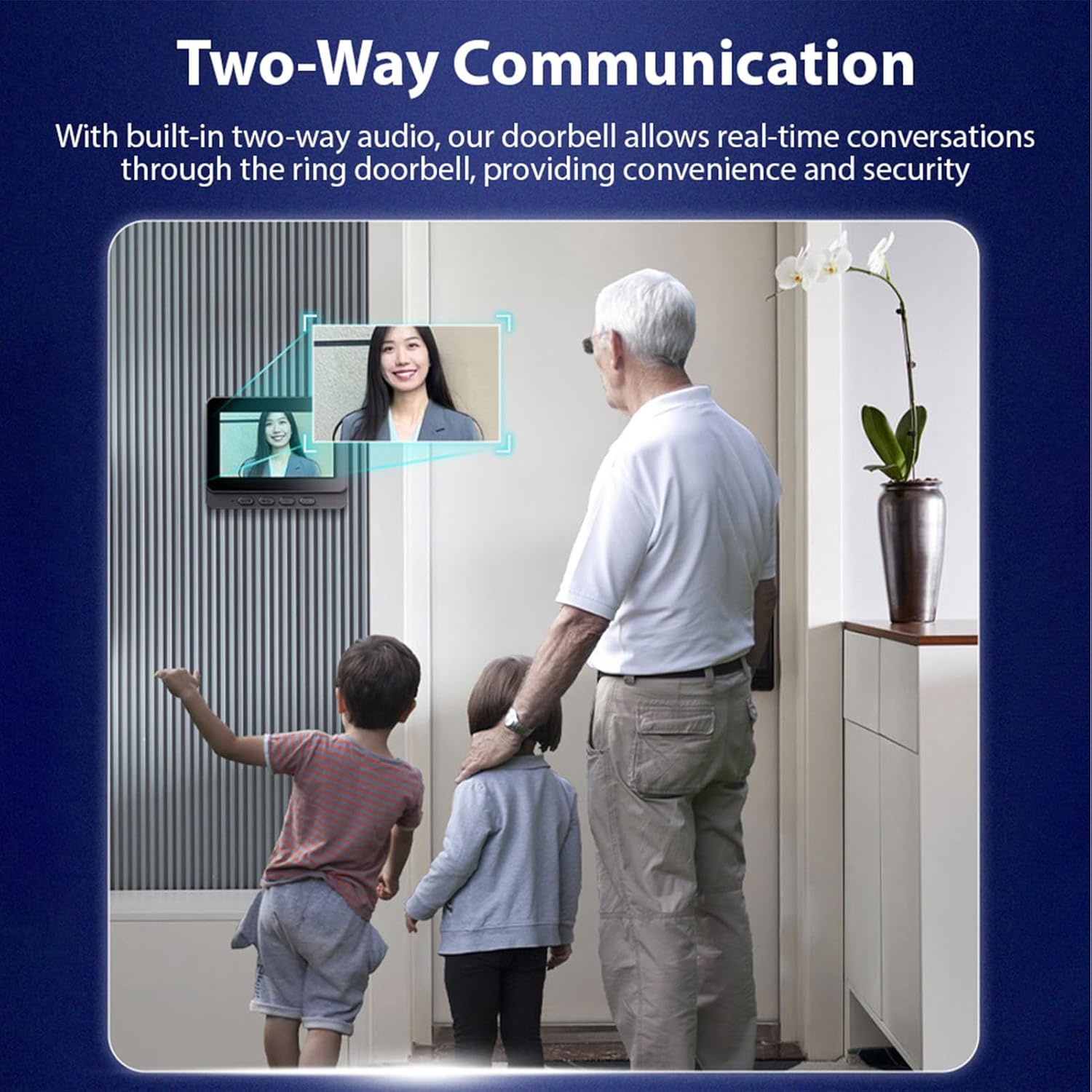 Two-way communication feature of Splenssy HS7080 video doorbell