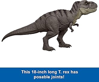 Jurassic World T-Rex Action Figure, Dinosaur Toy, Chomp Attack