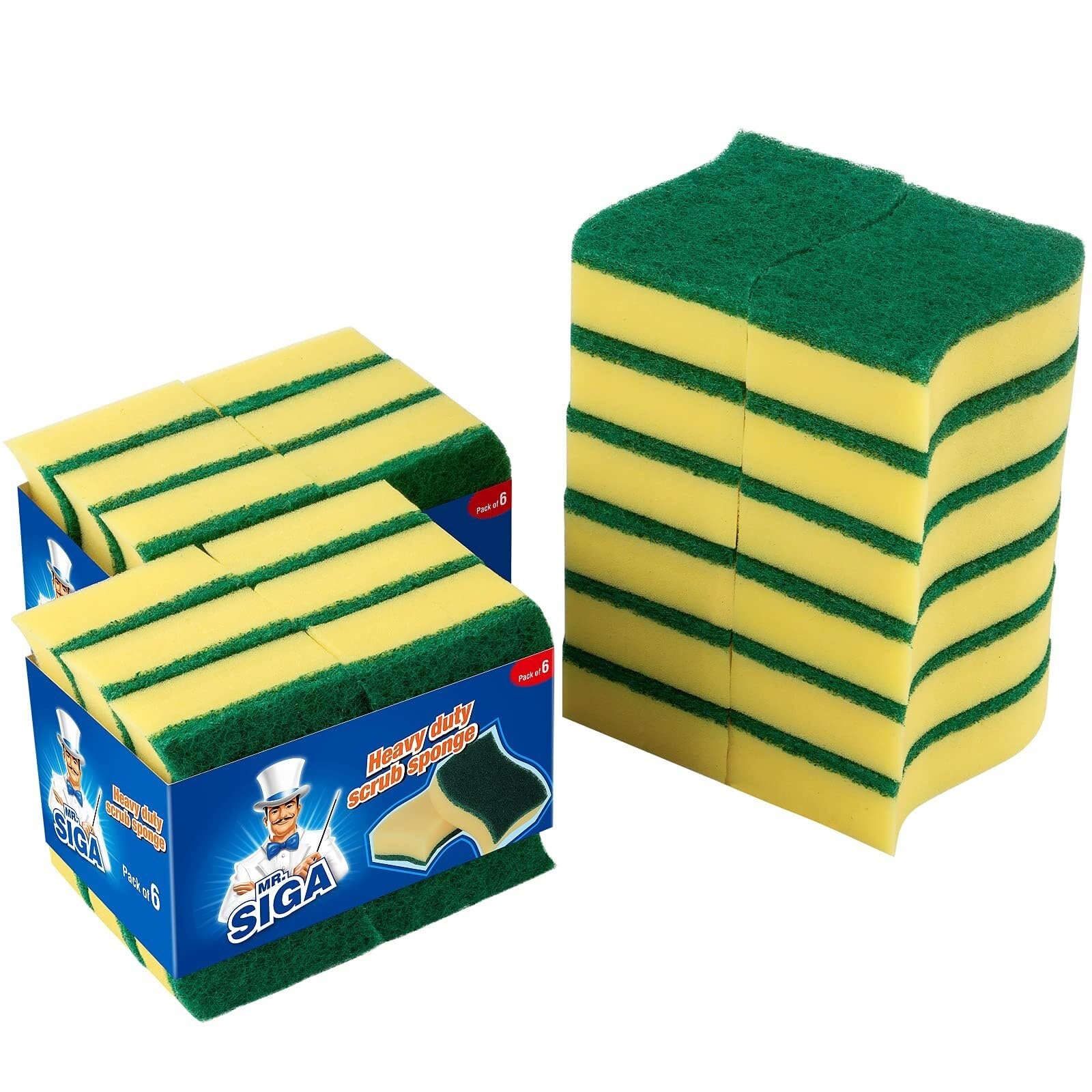 Esponja For Fregar, Paquete De 24, 11 X 7 X 3 Cm, Más Grande, Más Gruesa Y Duradera, Limpieza Multiusos(Pack of 24)