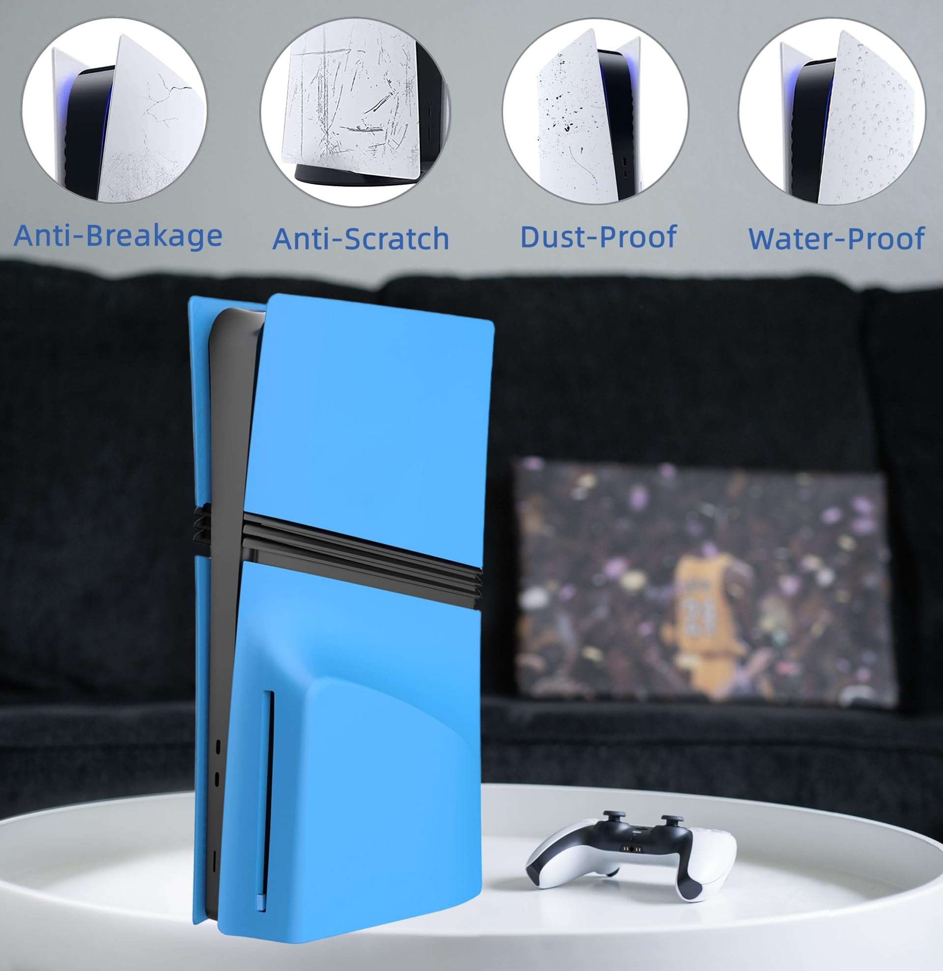 Pro Disc Edition, piastre di copertura per console PS5 Pro, pannelli di copertura compatibili con la nuova PlayStation 5 Pro, accessori protettivi di ricambio (blu stellare)
