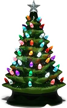 RAZ Imports Happy Hollydays 13" Vintage Lighted Tree