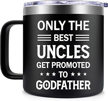 Fufendio Godfather Proposal Gifts - Godfather Gift for Men from Godchild Goddaughter Godson - Coffee Mug 14oz