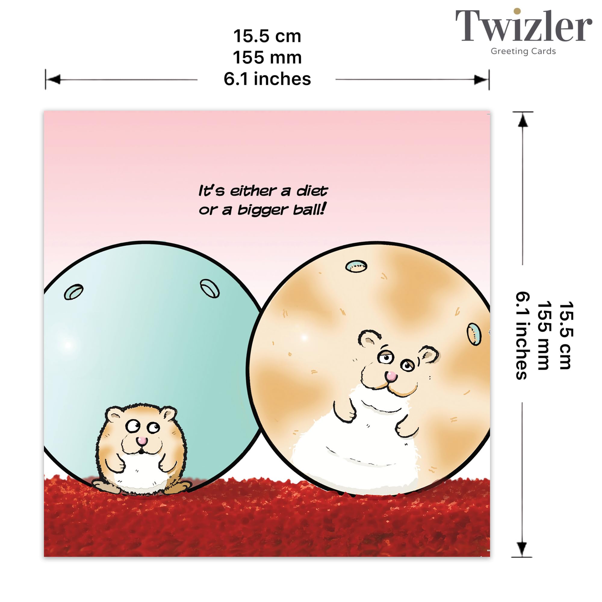 Twizler Biglietto Compleanno Divertente Per Adolescenti - Pesce Con Piercing, Cartolina Umoristica Con Busta