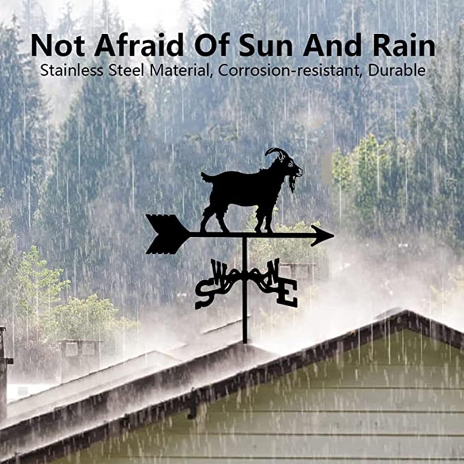 COAECJ Weathervane for Roof Weathervane for Roofs, Animal Decoration, Iron Weather Vane, for Courtyard Garden Decoration and Direction Indication