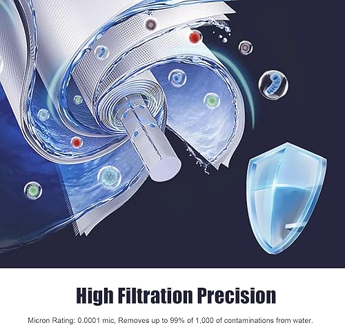 Miniatura 5 de YKMGON 2012-100 GPD Elemento de membrana RO de ósmosis inversa universal, filtro de agua de repuesto de 12 x 2 pulgadas o sistema purificador de