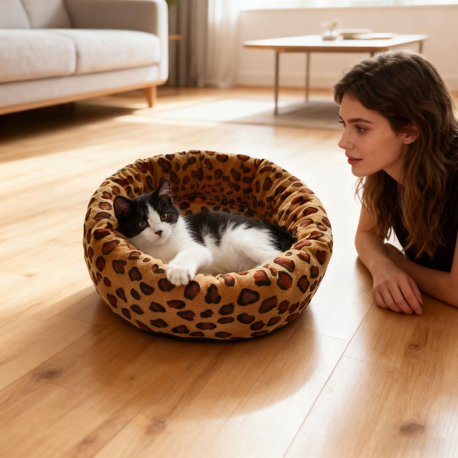 Cama Calefactada para Gatos Manta Calefactora Calmante Para Mascotas | Almohadilla Calentadora Gatos , Cachorros Y Conejitos, Invierno Interior, Sofá O Cabecera,