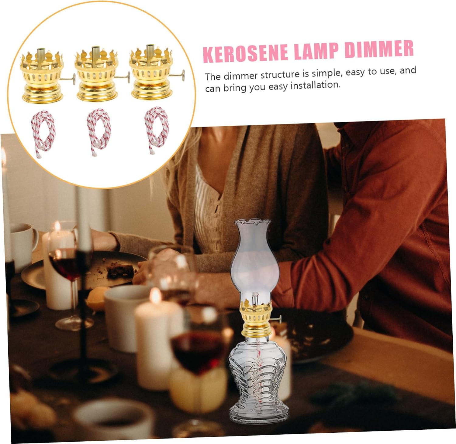 Alipis Kerosene Lamp Flame Adjuster Replacement Lamp Adjuster Supply Random Color