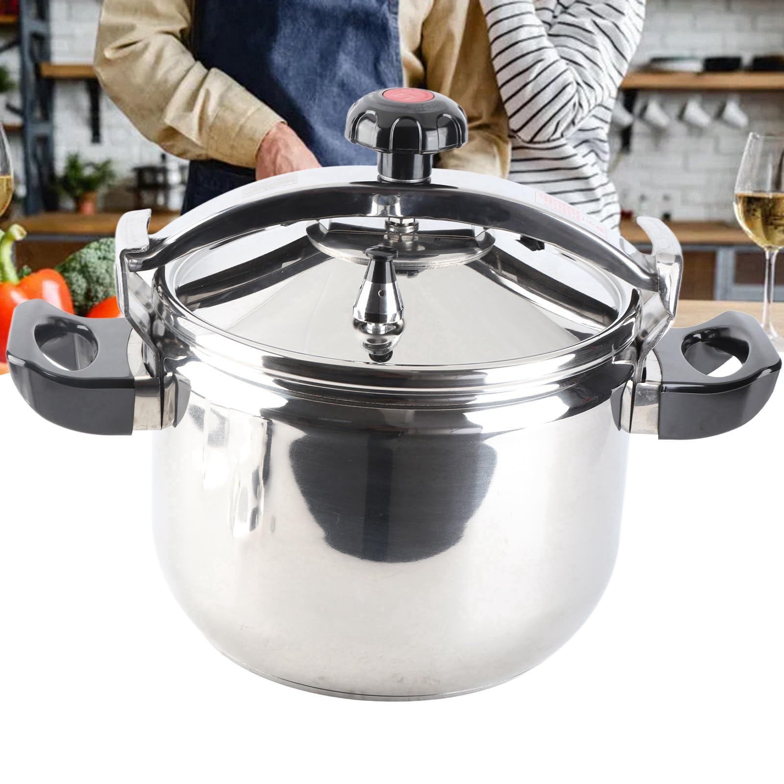Generic Olla a Presión de Acero Inoxidable de Gran Capacidad para Cocina Casera y Restaurante, Ahorro de Energía, Diseño Antiadherente (el dijo)
