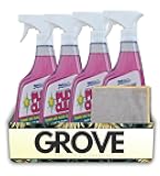 4x Plexi-Clean Acrylic & Plastic Cleaner 16 oz Liquid Bundle with Microfiber Cloth – Anti-Static Plexiglass Cleaner Formula Removes Dust and Dirt from Acrylic, Plastic, and Vinyl – Gift Set (5 Items)
