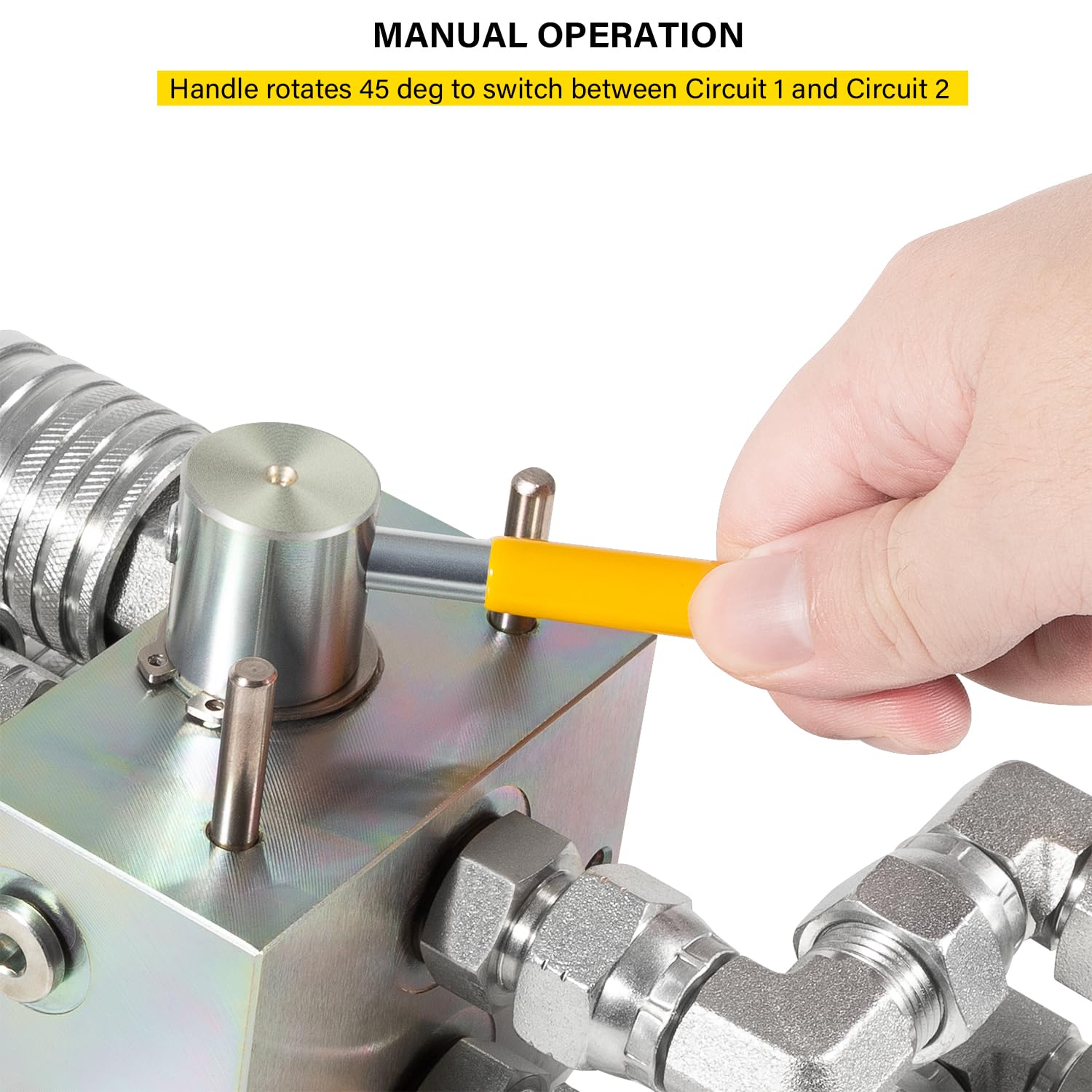 Multiplicador hidráulico manual HM1-08-CM2, válvula divisora/desviadora SCV con acopladores y accesorios Ag