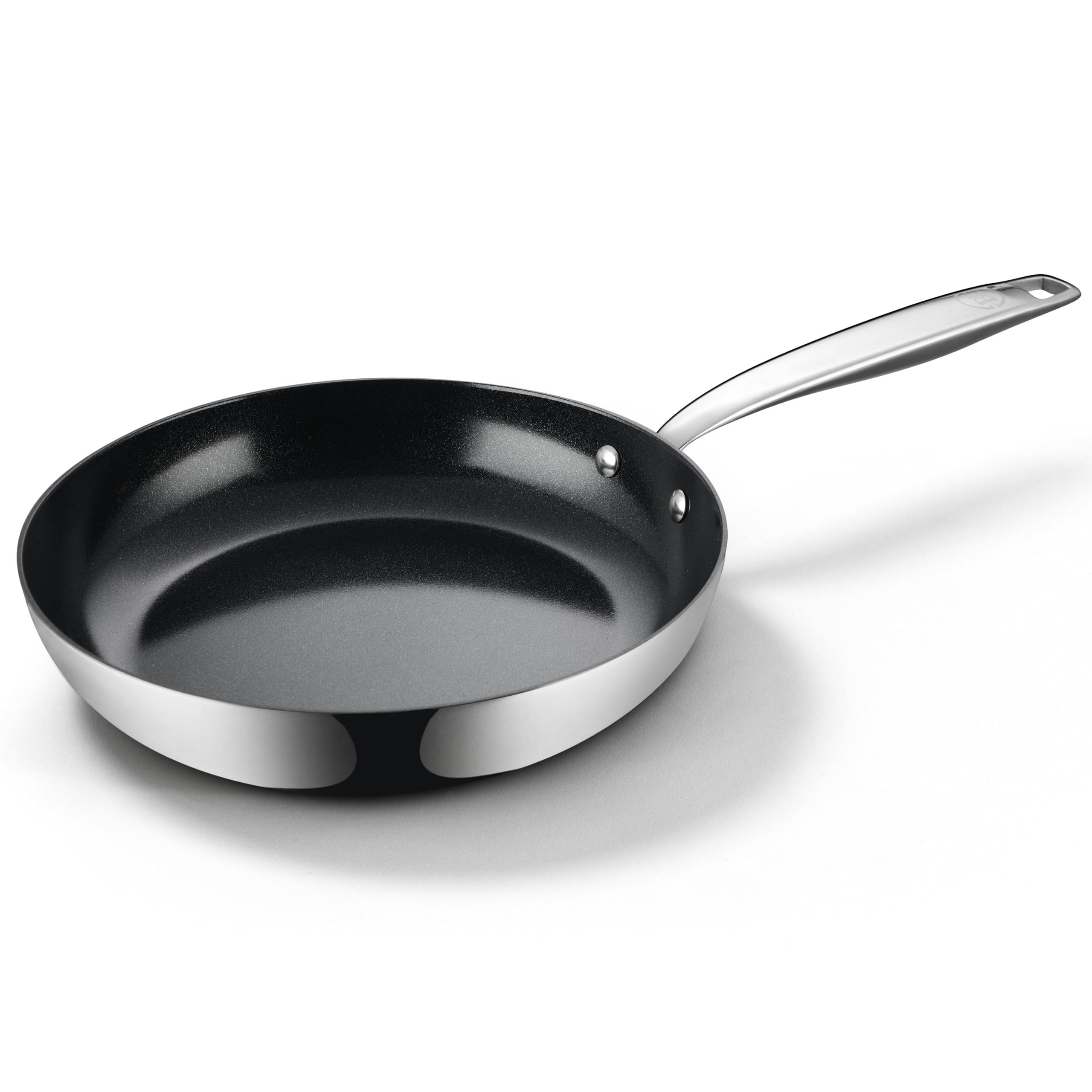 BE living Zestaw patelni ze stali nierdzewnej – Ø 20, 24 i 28 cm – ceramiczne – indukcyjne – bez PFAS, nieprzywierające – patelnia – seria Essential
