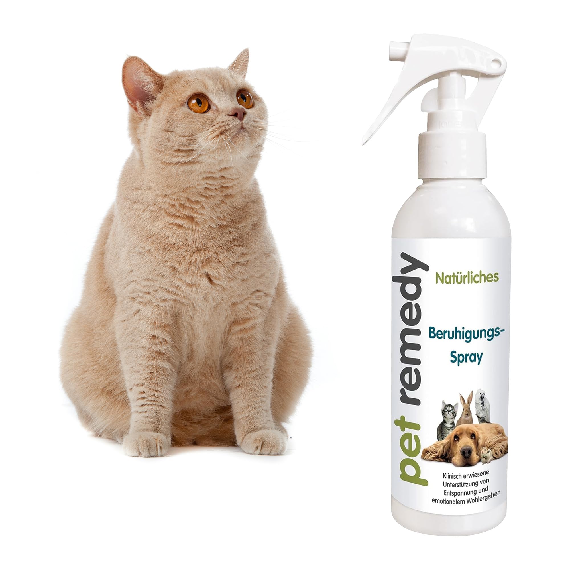 Emmi Pet Remedy Beruhigungsspray 200 ml – Natürliches Anti-Stress Spray für Hunde, Katzen & Haustiere I Beruhigung bei Angst, Trennung, Reisen & Feuerwerk I Mit Baldrian, Vetiver & ätherischen Ölen