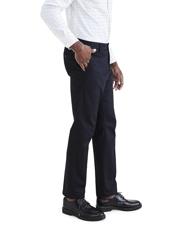 Dockers® Men's Signature Khaki Slim Fit Iron Free with Stain Defender®, Beautiful Black, 34W x 34L by DOCKERS - Used condition - Image 2
