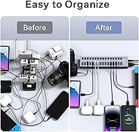 Vista 7 de Hub USB 3.2 alimentado, ACASIS 16 puertos USB 3.2 Hub con velocidad de datos de 10 Gbps, carcasa de aluminio, concentrador USB alimentado