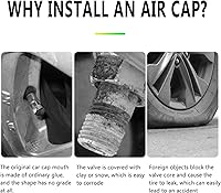 Vista 3 de Tapones universales fluorescentes para válvulas de neumáticos de automóvil, 4 piezas, tapas de válvula de neumático que brillan en la oscuridad