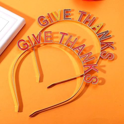 Miniatura 3 de Diademas de otoño de Acción de Gracias para mujer con la letra esmaltada "GVIE THANKS" "HAPPY FALL", accesorios para el cabello para fiesta de
