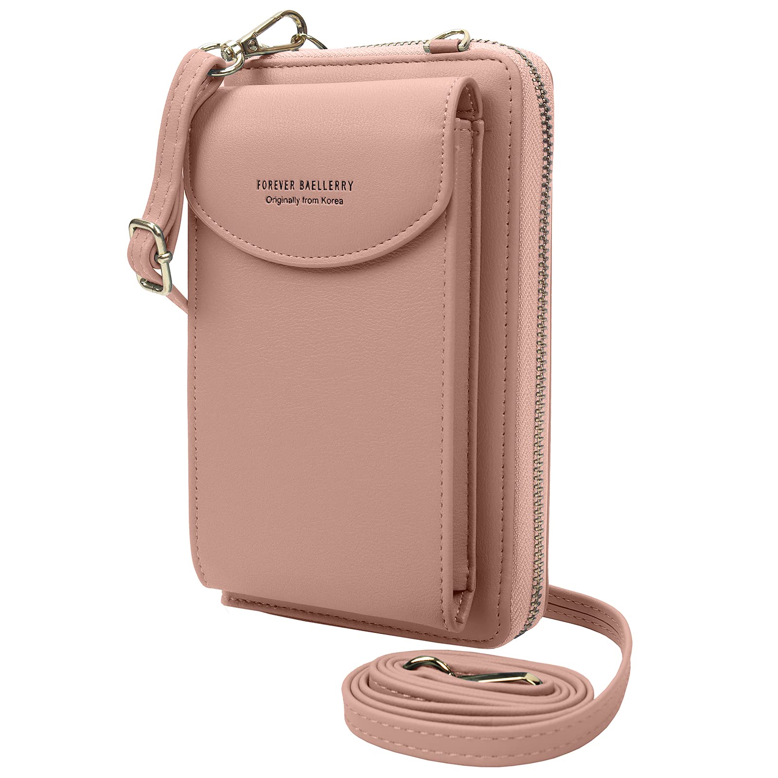 Small Crossbody Cell Phone Bag for Women,TCHH-DayUp Cellphone Handbags Shoulder Bags Card Holder Slots Wallet Purse Pink
