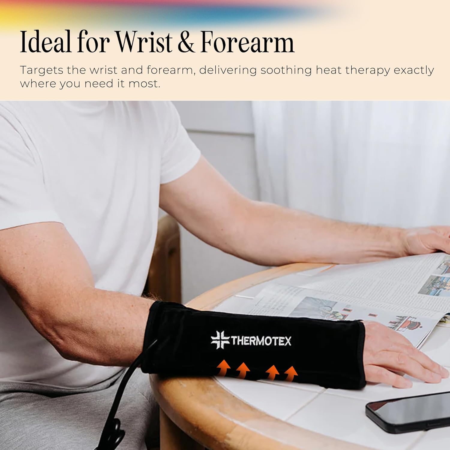 Thermotex Far Infrared Right Wrist Heating Pad - Deep Heat Therapy for Pain Relief, Recovery, and Circulation, FSA-HSA Eligible - Heated Pad for Wrist and Forearm - Single Heat Insert - Image 9