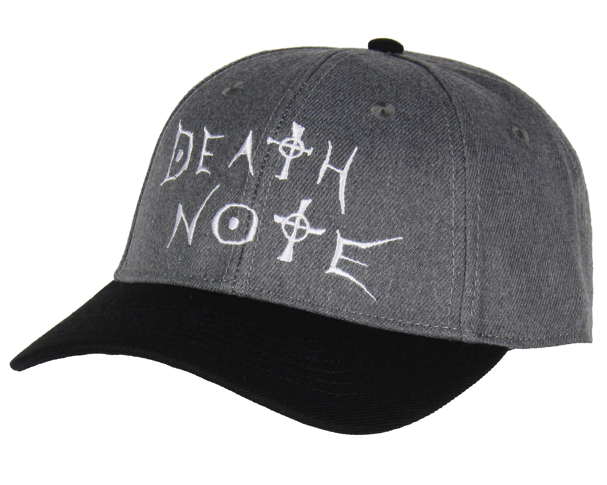 Death Note Anime Manga Embroidered Logo Design Adult OSFM Precurved Snapback Hat for Men and Women