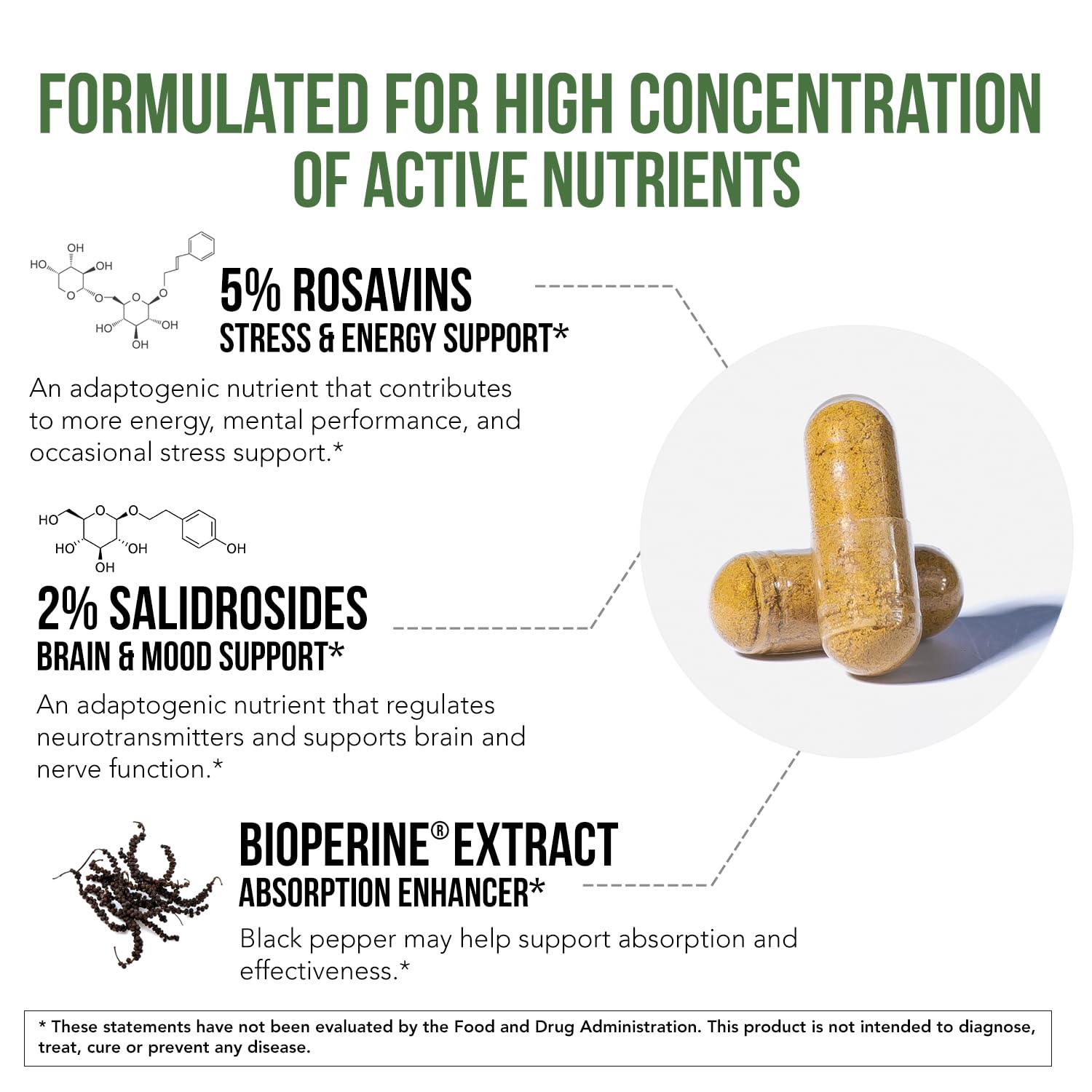Max Strength Siberian Rhodiola®Rhodiola Rosea 5% Rosavins, 2% Salidroside — Amazon image 3