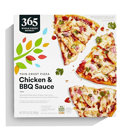 365 by Whole Foods Market, Pizza de pollo barbacoa con corteza fina, 14.3 onzas