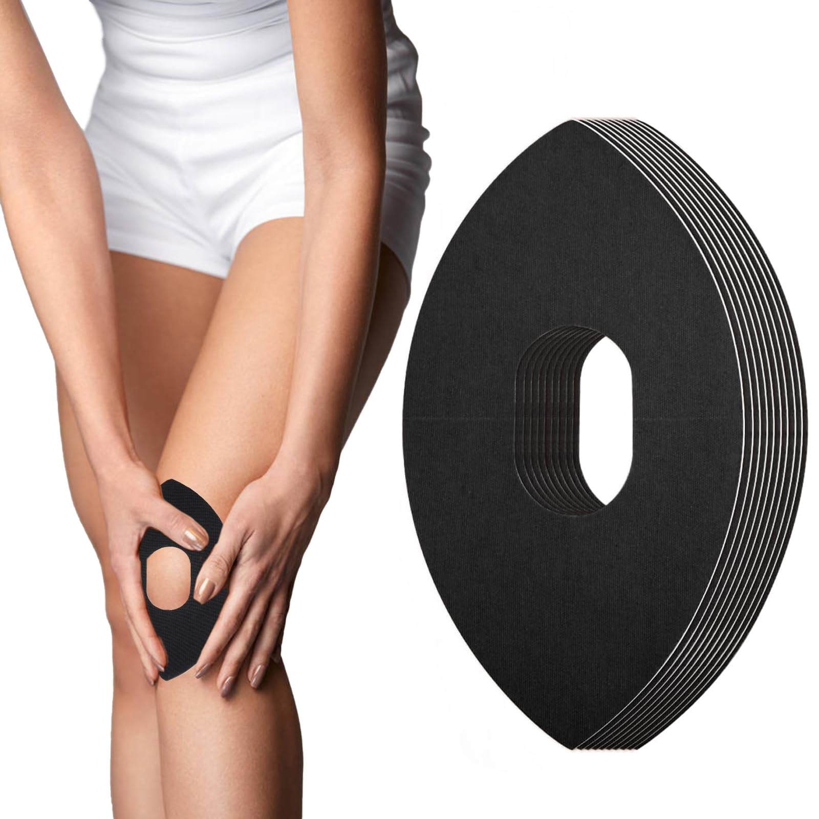 10 Pcs Knee Tapes Adhesive Athletic Tape Kinesiology Tape for Knees Waterproof Elastic Latex-Free Sports Tapes for Stability
