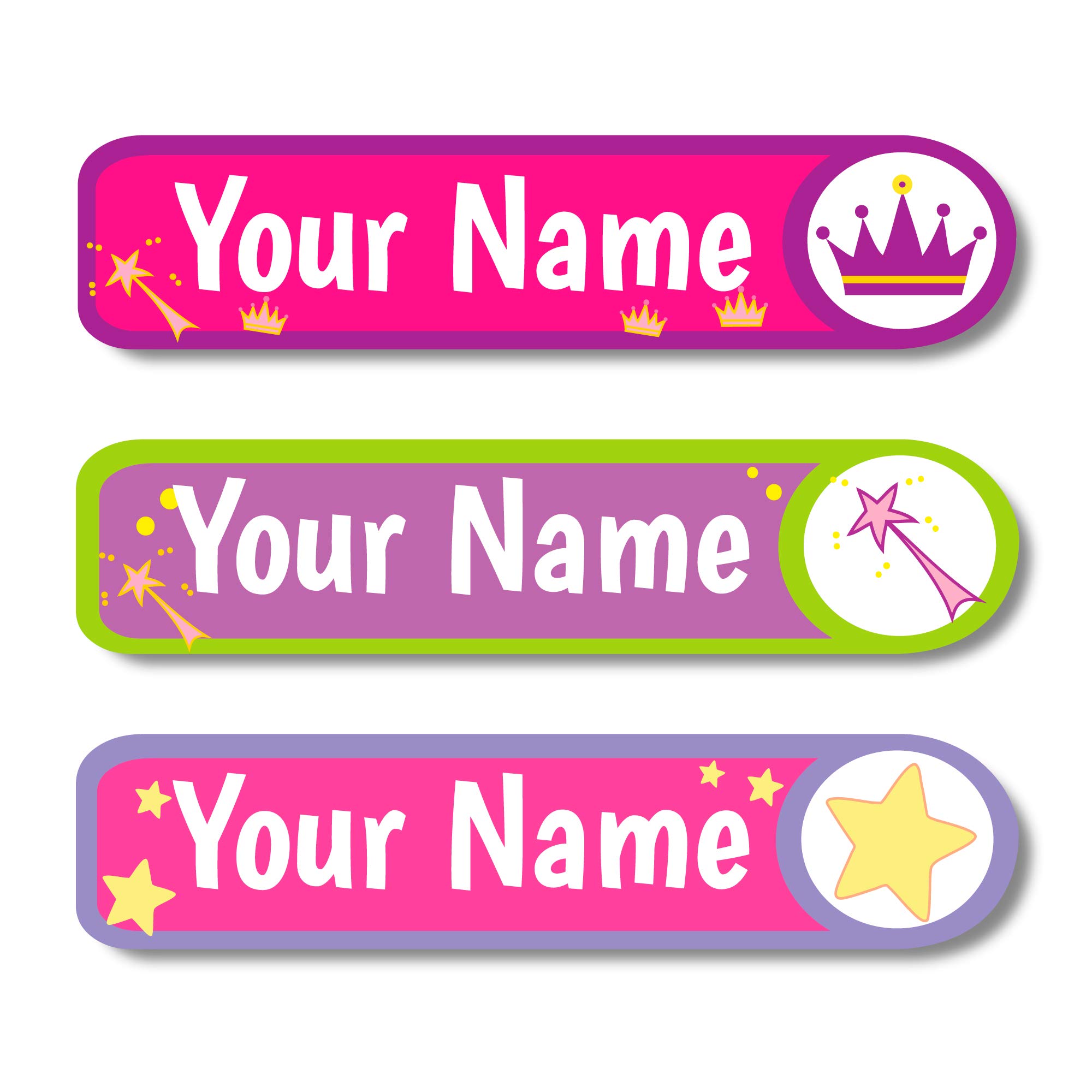 Lovable Labels 45 Personalized Labels for Kids - Waterproof Dishwasher Safe Peel and Stick Labels - Great for School Supplies, Daycare, Camp Bottles (