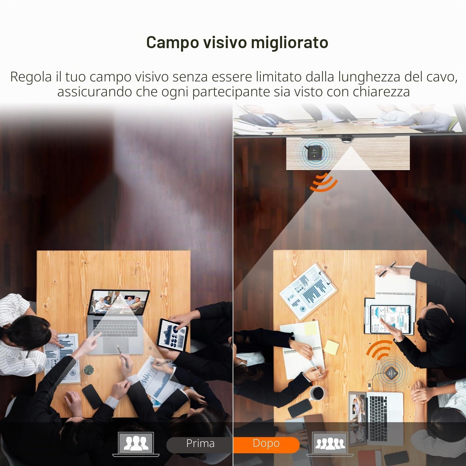 j5create Estensore wireless per webcam/microfoni/altoparlanti USB, funziona con Windows e Mac, non per TV e mouse/tastiera USB (JVW120)