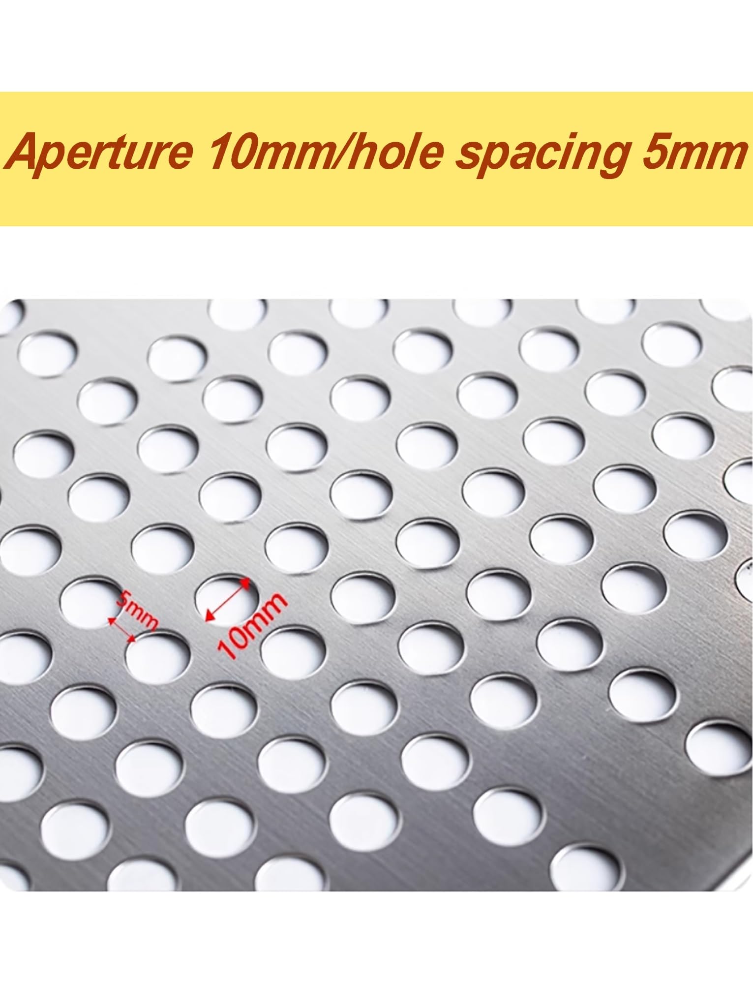 Chapa Perforada de Acero Inoxidable, Placa Perforada 304, Orificio de 1 mm y 10, Cerca balcón, Ventana antirrobo, Varios tamaños(1mm 100x53cm)