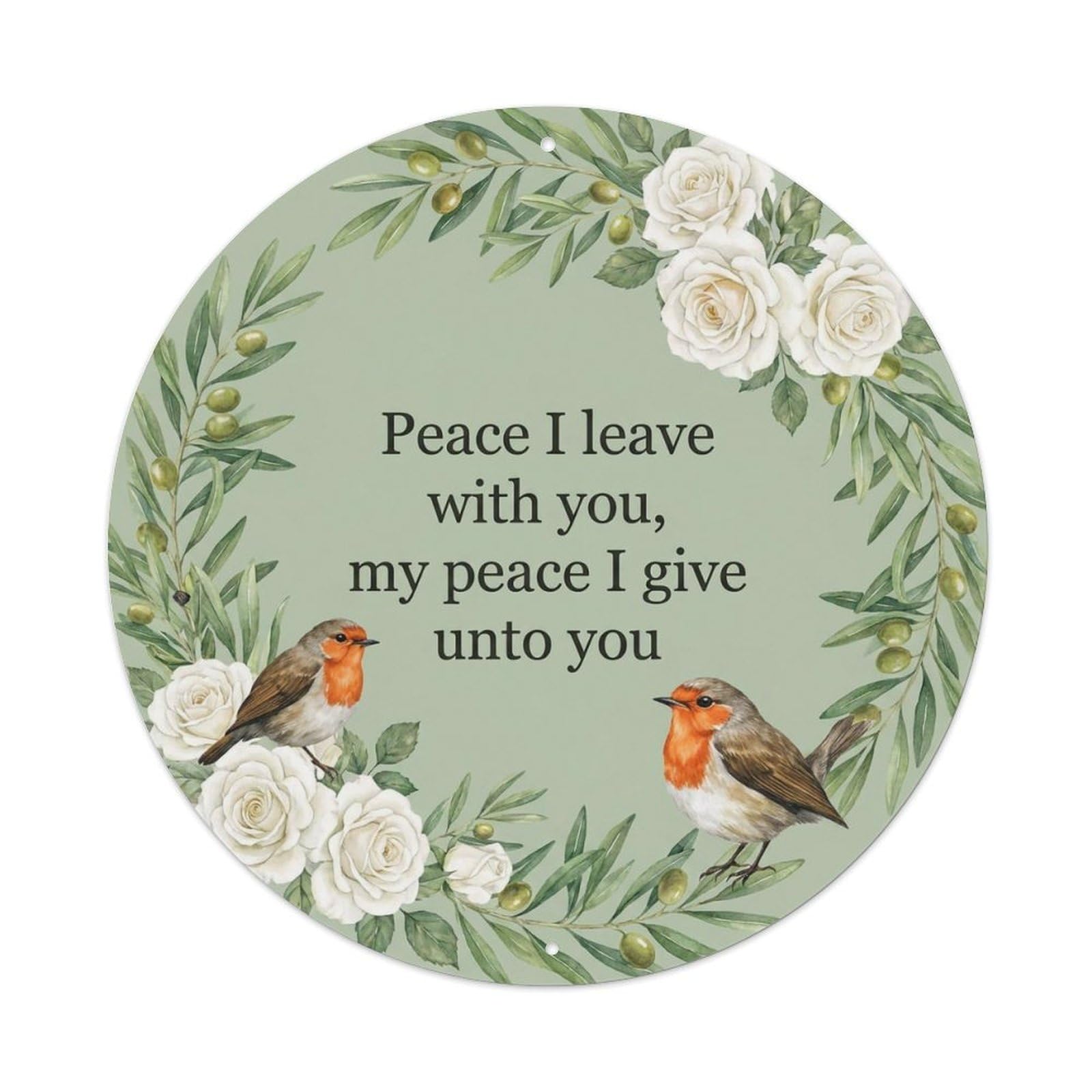 European Robin Garden Sign Heaven Love Peace Metal Tin Sign