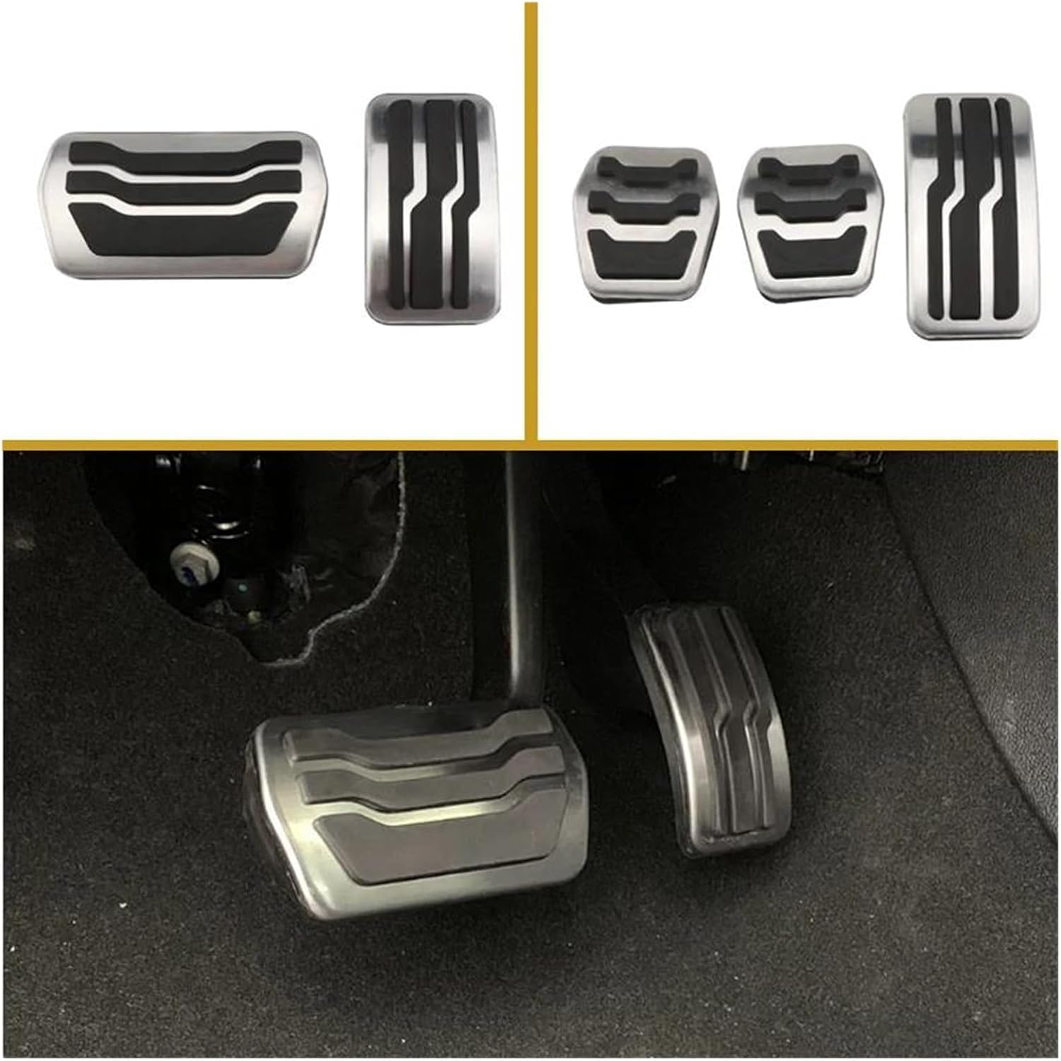 Car Pedal Cover for Ford Focus MK2 MK3 MK3 MK4 ST RS 2008-2021, Gas Accelerator Brake Clutch Cover Non Slip Hard Wearing Parts Accessories,A/at 3Pcs : Automotive