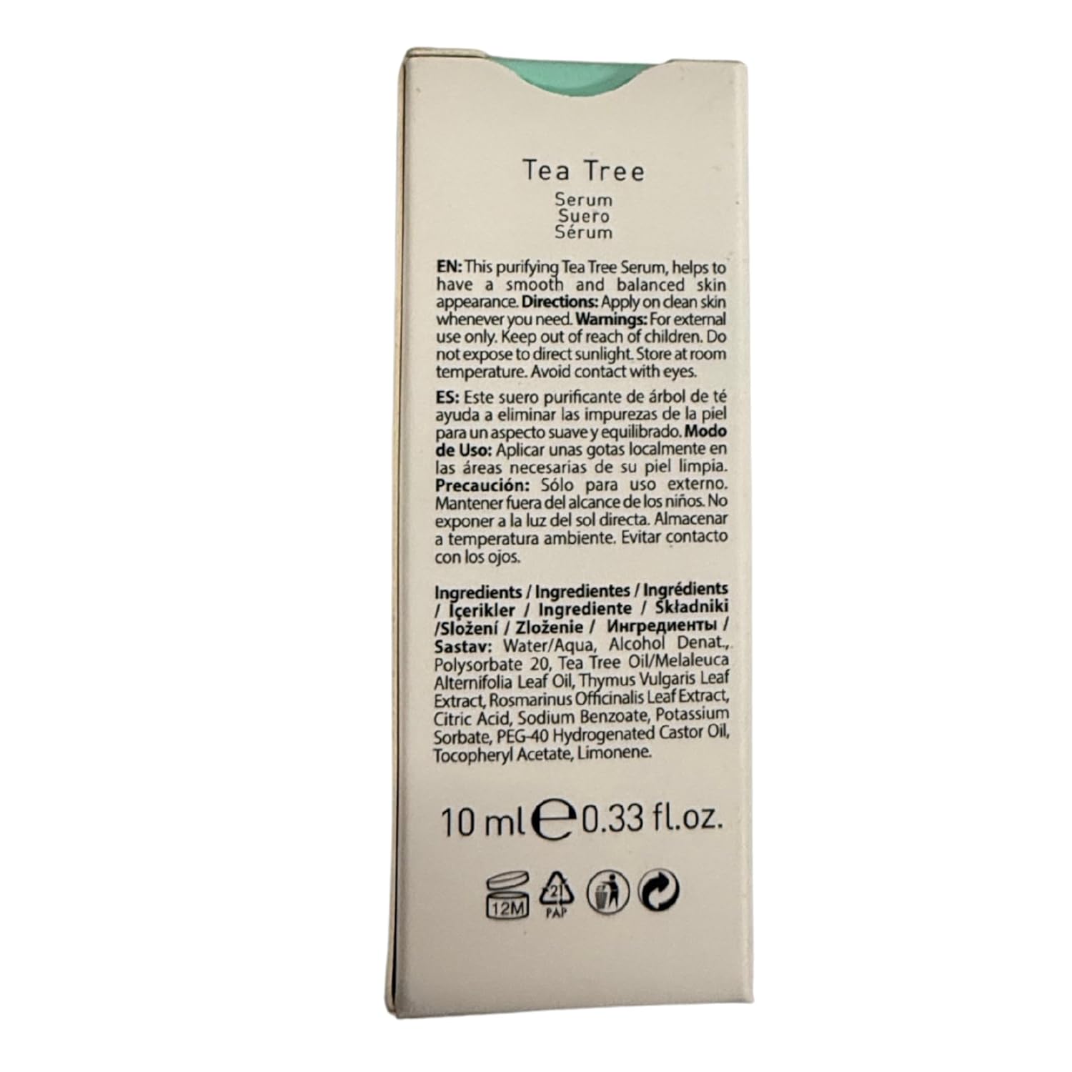 FARMASi Dr. C. Tuna Tea Tree Serum, Purifying Facial Serum for Blemish-Prone Skin, Helps Balance & Clarify Complexion, Tea Tree Oil with Thyme & Rosemary Extracts, 0.33 fl oz