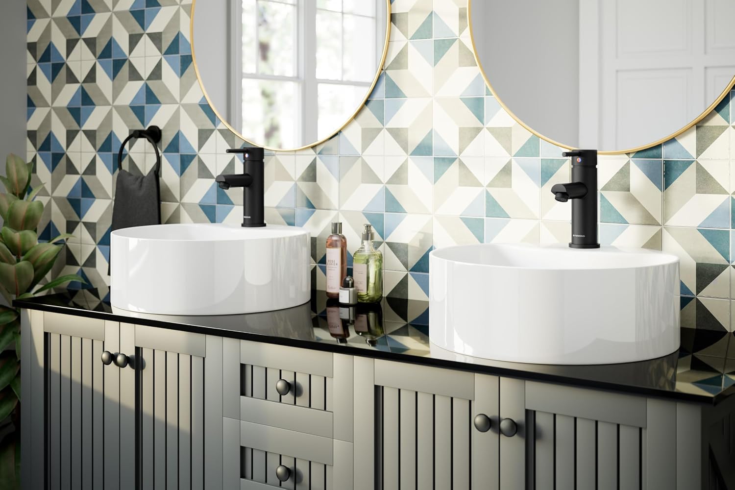 Dia Single-Hole Single-Handle Bathroom Faucet with Push Pop Drain (1.0 GPM)