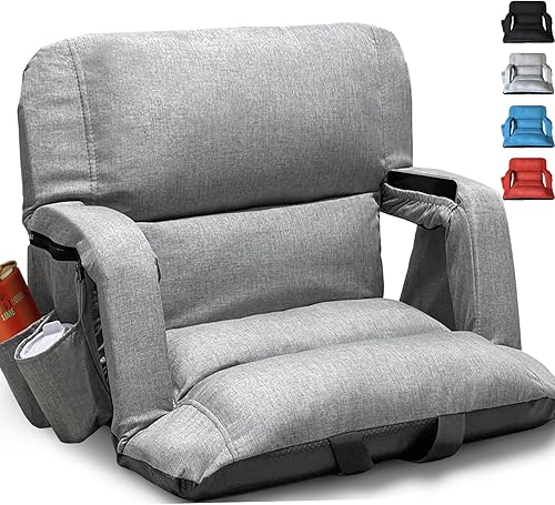 Miniatura 1 de Asientos anchos para estadio con soporte trasero, diseño exclusivo estilo sofá, sillas extragruesas con respaldo y cojín, 6 posiciones reclinables,