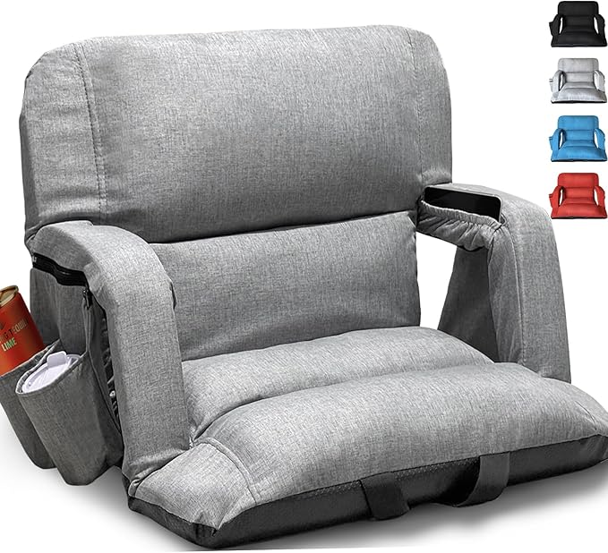 Stadium Seat with Back Support - Grey