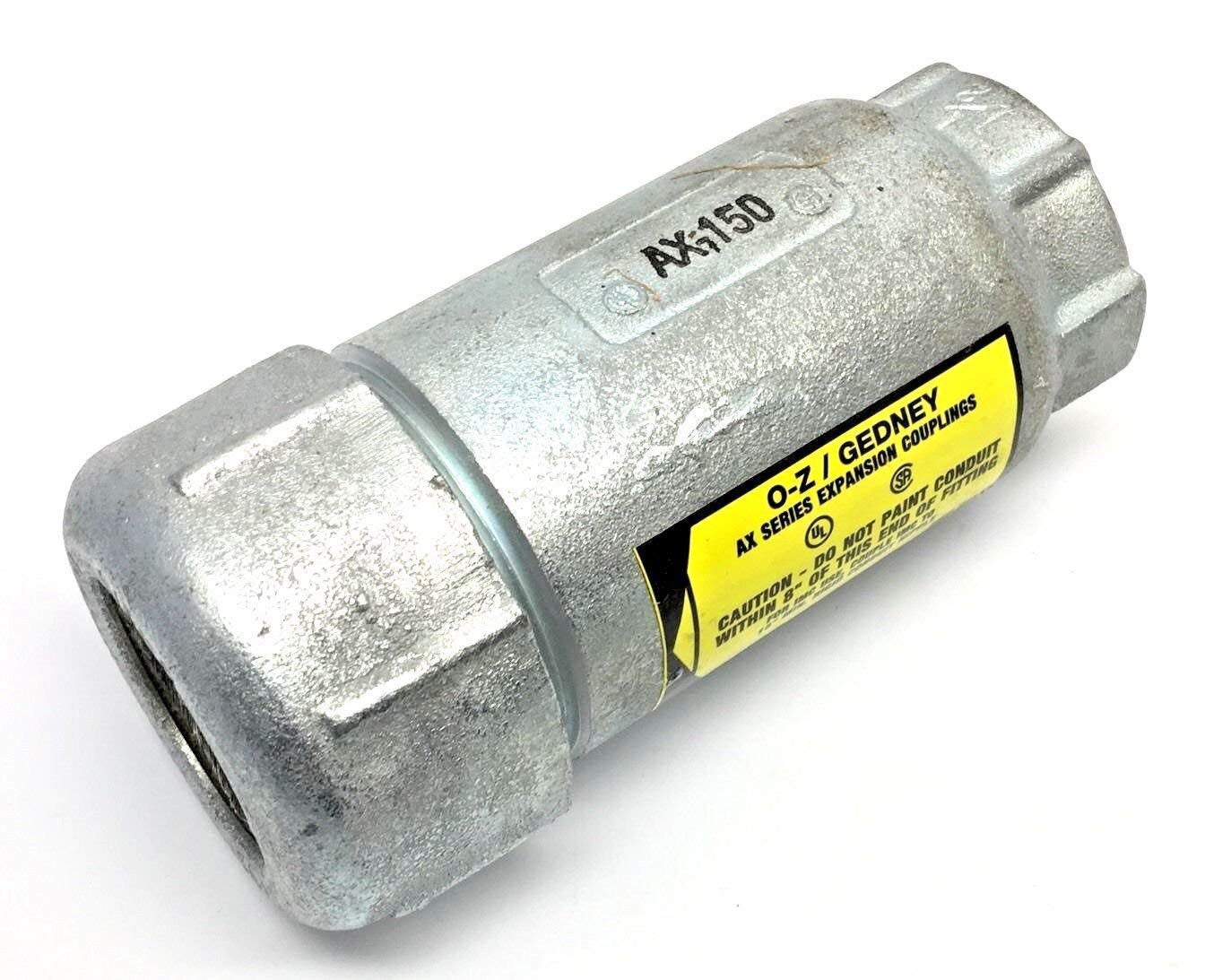 AX-150 OZ GEDNEY 1-1/2 EXPANSION COUPLING FOR RIGID OR IMC CONDUIT, AX SERIES O-Z GEDNEY 1.5 IN, AX150
