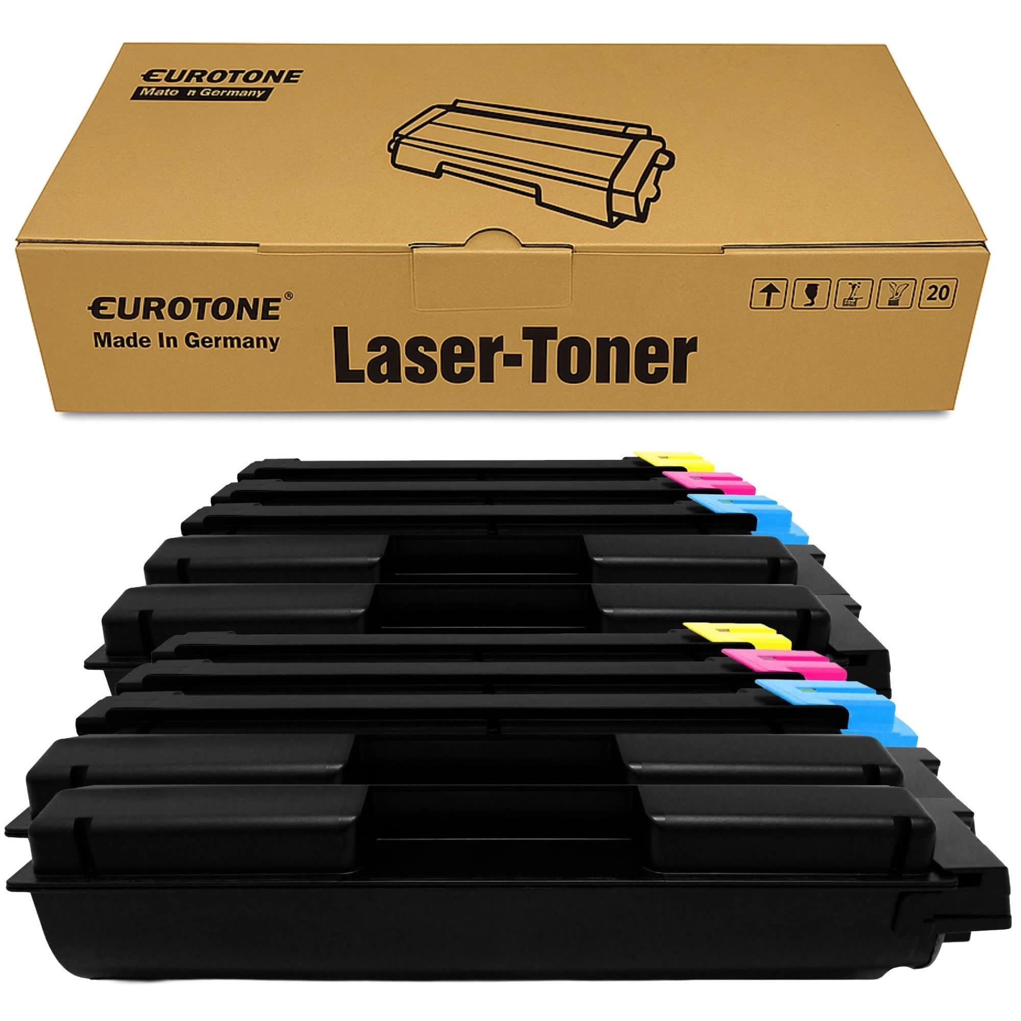 Eurotone 10 cartuchos de tóner compatibles con Utax CLP 3726, sustituye a los cartuchos de tinta negra, cian, magenta y amarillo