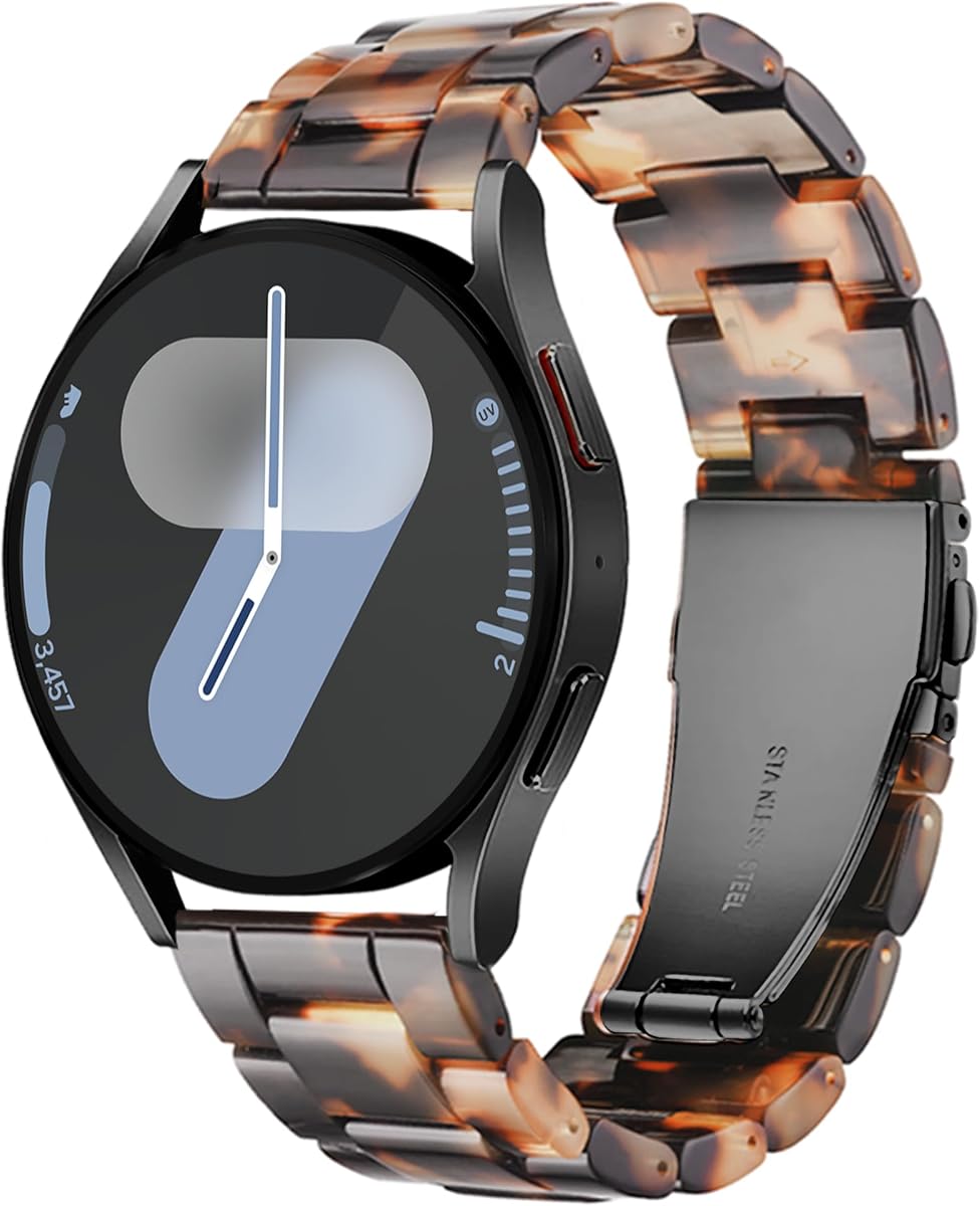 Bandas de resina compatibles con Samsung Galaxy Watch 7 FE 6 5 40 mm 44 mm/Pro 45 mm, Galaxy Watch 4 40/44 mm, Galaxy Active 2 40/44 mm, banda de 20 mm para Galaxy Watch 6 4 Classic 42 mm 43 mm 46/47 mm Watch 3 41 mm Mujer