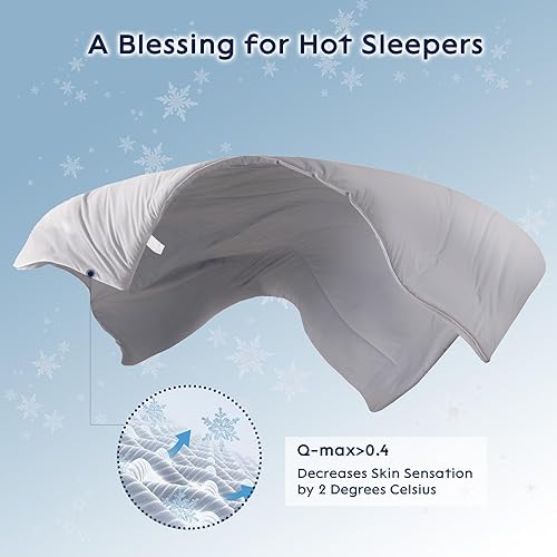 Miniatura 3 de Edredón refrescante tamaño Queen, manta de verano delgada para personas que duermen con calor y sudores nocturnos, ultra suave, ligera y sedosa