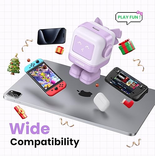 Miniatura 6 de UGREEN Cargador USB C RG de 30 W, Nexode Robot GaN Bloque de cargador rápido, adaptador de corriente de cargador de pared compacto para iPhone 15