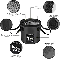 Vista 3 de AUTODECO Cubo plegable Contenedor de 5 galones Cubo de agua plegable Lavabo portátil