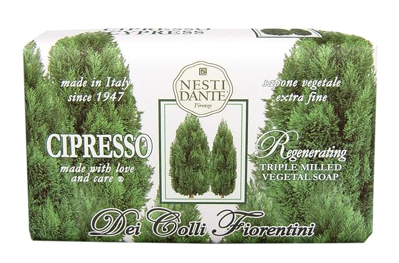Nesti Dante Sabonete vegetal em barra triplo refinado com cipreste, 250 g