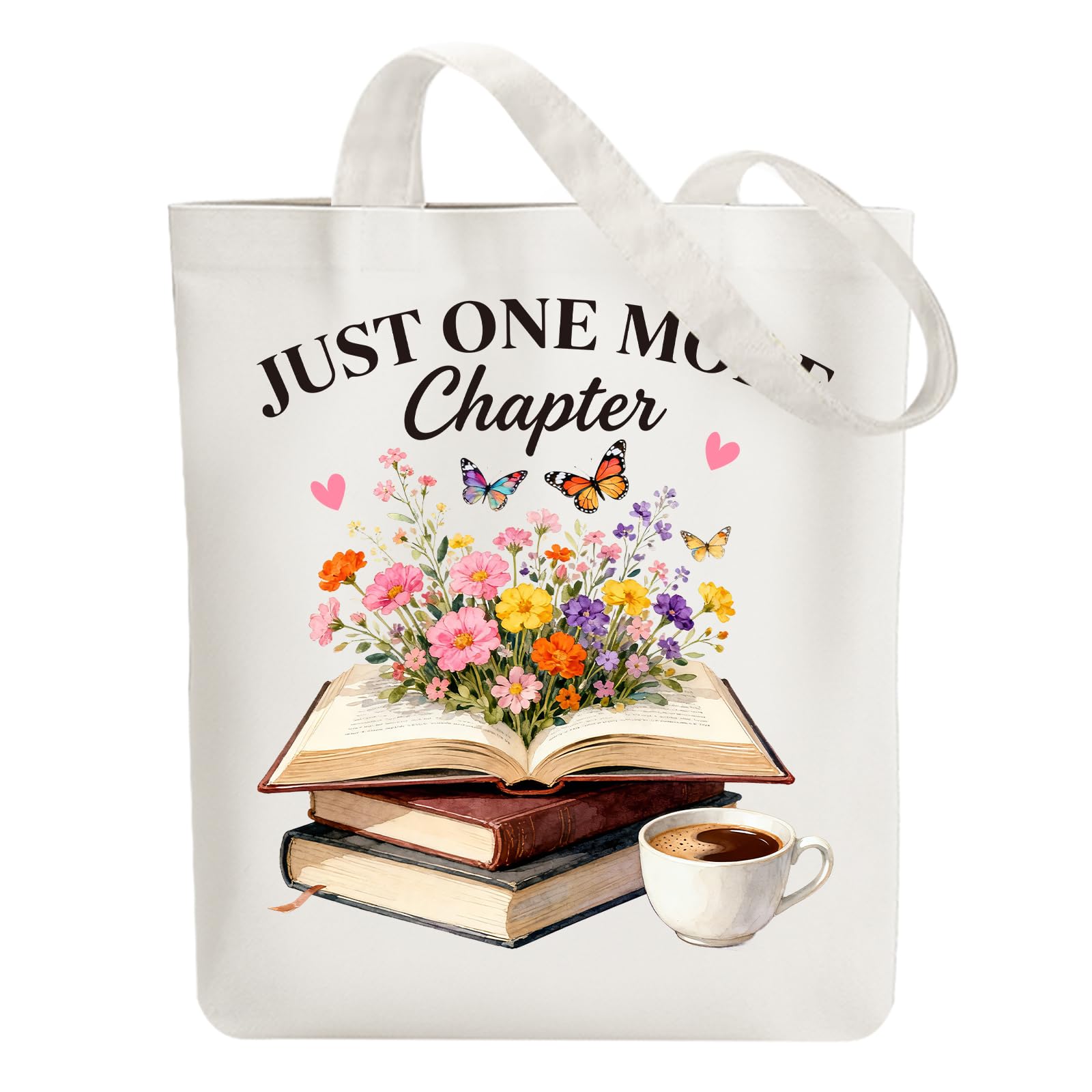 ANATTASOUL Borsa in cotone personalizzabile, con motivo a libro, in tela, regalo per donna, fidanzata, mamma, sorelle, moglie, compleanno, festa della mamma, con cremallera, 38 x 40 cm