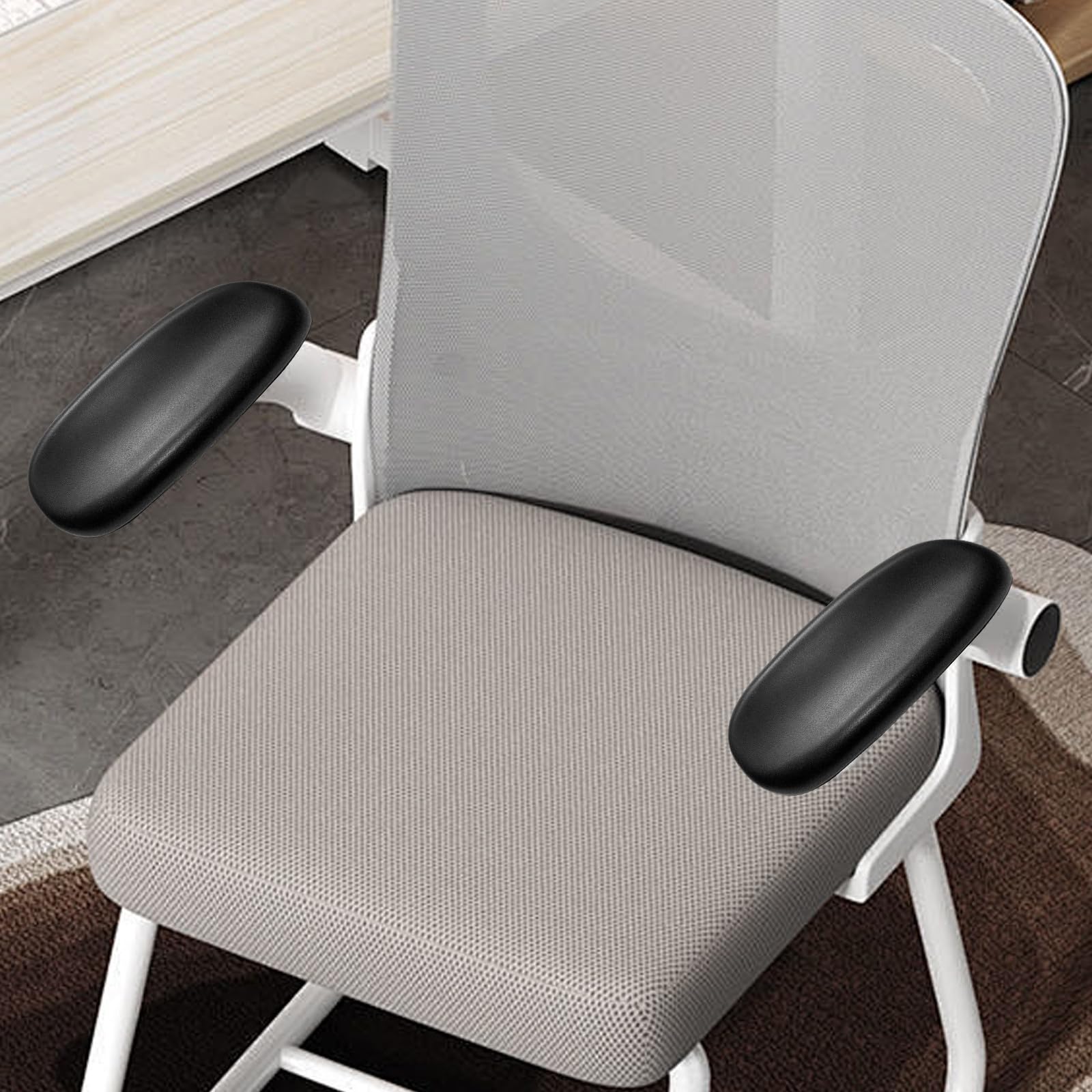 TOYANDONA 4 Piezas Almohadillas para Reposabrazos de Silla de Oficina PU